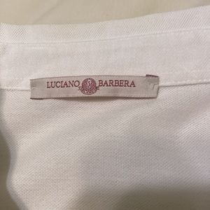 White, stretch 100% cotton Luciano Barbera shirt XXL